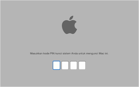 tampilan kode pin mac